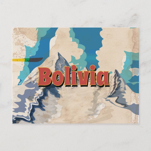 Cartão Postal Viagens vintage Bolívia (Frente)
