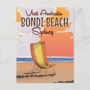 Cartão Postal Viagens vintage Bondi Beach