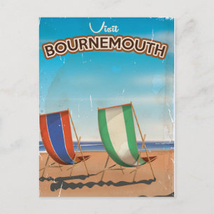 Cartão Postal Viagens vintage Bournemouth