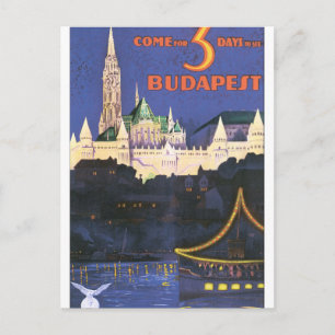 Cartão Postal Viagens vintage Budapest