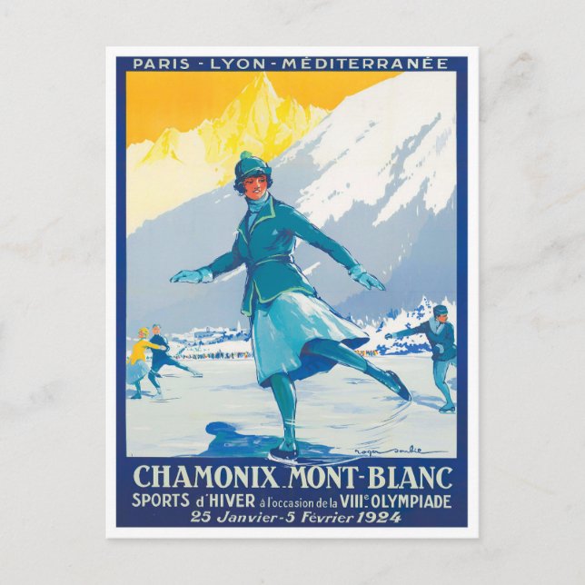 Cartão Postal Viagens vintage Chamonix França (Frente)
