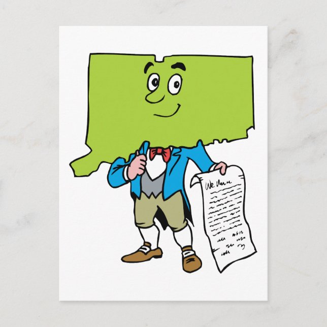 Cartão Postal Viagens vintage Connecticut CT Souvenir (Frente)