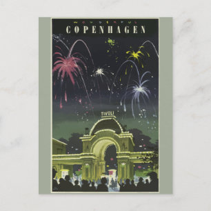 Cartão Postal Viagens vintage Copenhagen Alemanha