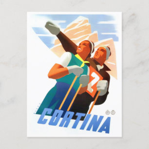 Cartão Postal Viagens vintage Cortina Itália