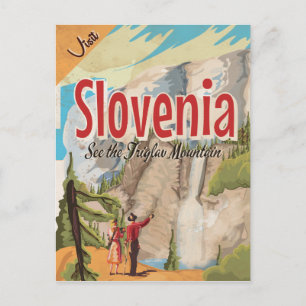 Cartão Postal Viagens vintage da Eslovênia