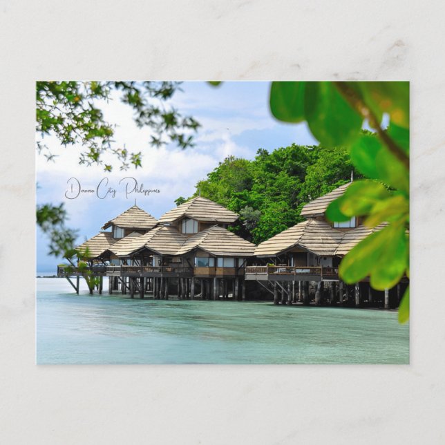 Cartão Postal viagens vintage Davao City Filipinas (Frente)