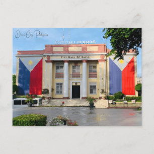 Cartão Postal viagens vintage Davao City Filipinas