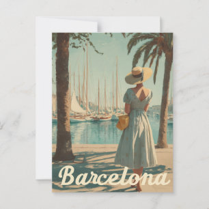 Cartão Postal Viagens vintage de Barcelona