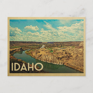 Cartão Postal Viagens vintage de Canyon Cobra do Rio Idaho