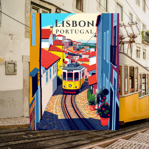 Cartão Postal Viagens vintage de elétrico de Lisboa