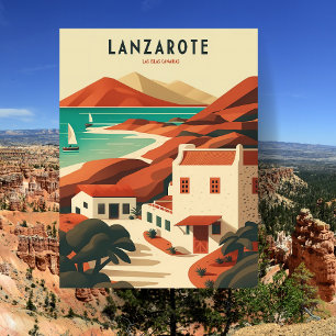 Cartão Postal Viagens vintage de Espanha Lanzarote