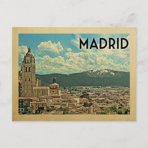 Cartão Postal Viagens vintage de Espanha Madrid