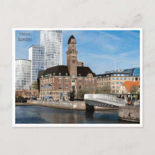 Cartão Postal viagens vintage de Malmö Suecia Suède Turismo