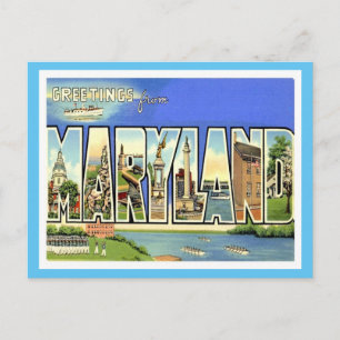 Cartão Postal Viagens vintage de Maryland