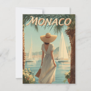 Cartão Postal Viagens vintage de Mônaco
