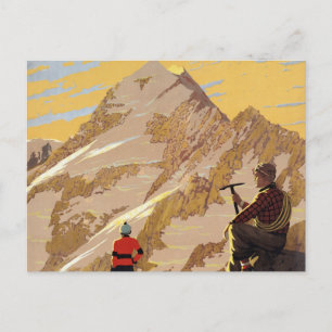 Cartão Postal Viagens vintage de Montanhas da Nova Zelândia do M