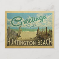 Viagens vintage de praia de Huntington