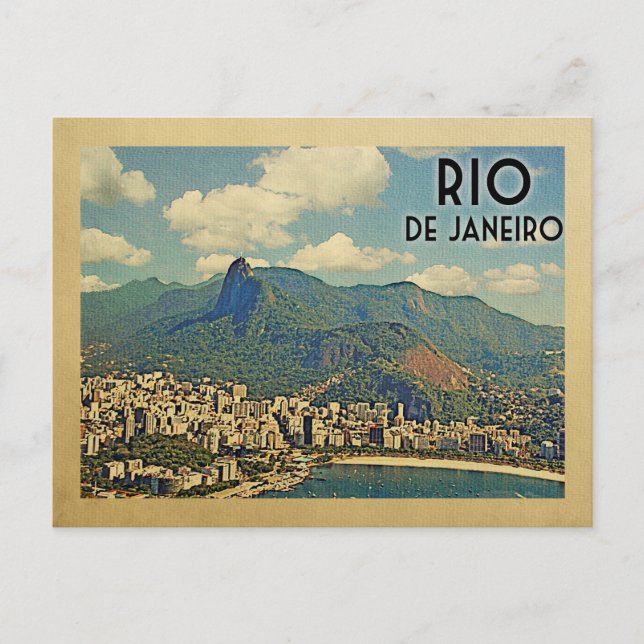 Cartão Postal Viagens vintage do Brasil no Rio de Janeiro (Frente)
