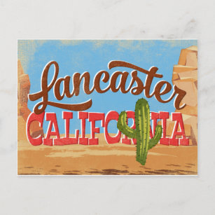 Cartão Postal Viagens vintage do Deserto do Cartoon California L