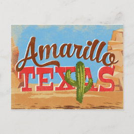 Cartão Postal Viagens vintage do Deserto do Cartoon do Texas Ama