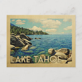 Cartão Postal Viagens vintage do Lago Tahoe