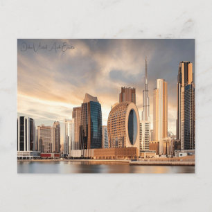 Cartão Postal viagens vintage Dubai, Emirados Árabes Unidos