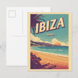 Cartão Postal Viagens vintage Espanha IBIZA Ilhas Baleares prese