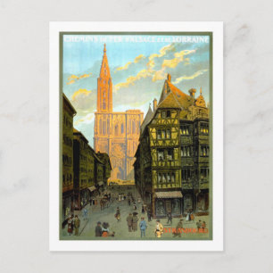 Cartão Postal Viagens vintage, Estrasburgo