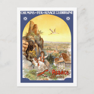 Cartão Postal viagens vintage, França