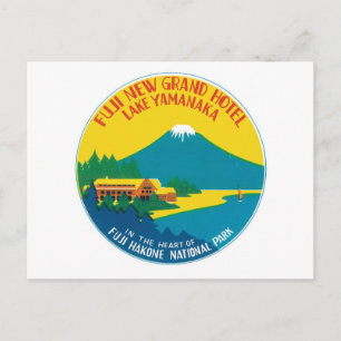 Cartão Postal Viagens vintage Fuji Japão — Arte do Hotel