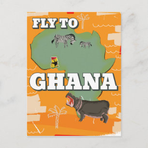 Cartão Postal Viagens vintage Gana