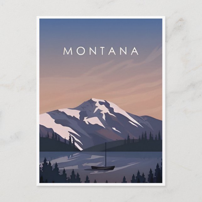 Cartão Postal Viagens vintage Glacier National Park Montana (Frente)