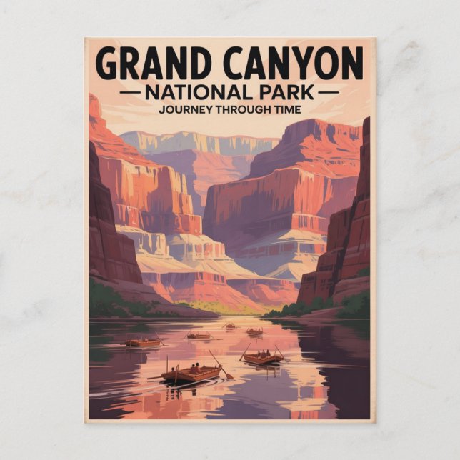 Cartão Postal Viagens vintage Grand Canyon (Frente)