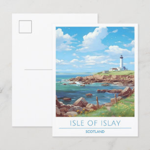Cartão Postal Viagens vintage Isle of Islay Scotland