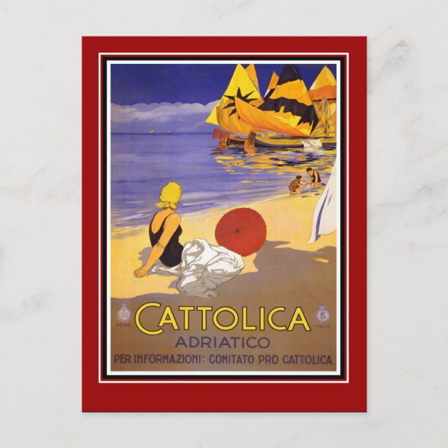 Cartão postal Viagens vintage Itália (Frente)