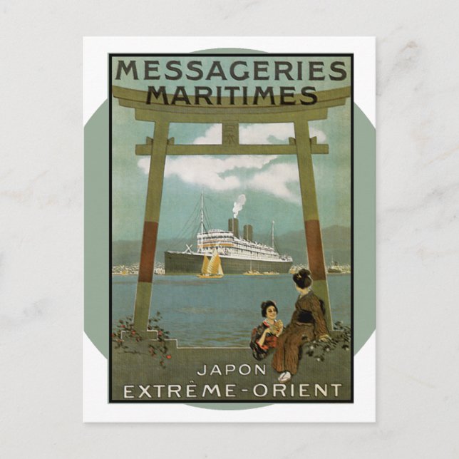 Cartão Postal viagens vintage - Japão (Frente)