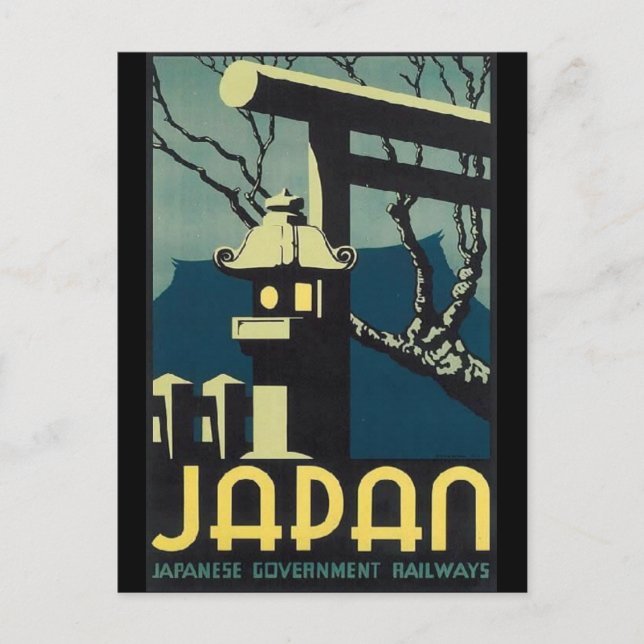 Cartão Postal Viagens vintage JAPÃO (Frente)