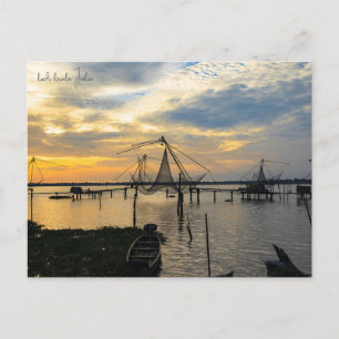 Cartão Postal viagens vintage kochi kerala Índia cidade de cochi