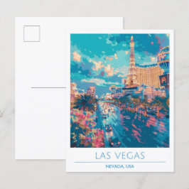 Cartão Postal Viagens vintage Las Vegas Nevada USA