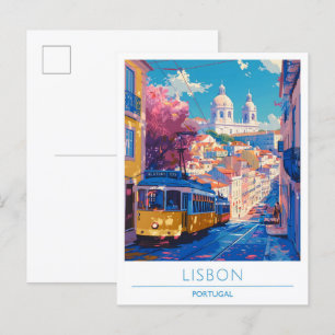 Cartão Postal Viagens vintage Lisboa Portugal