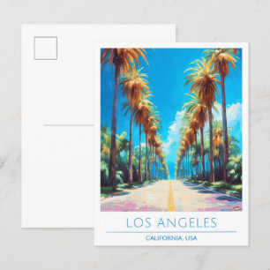 Cartão Postal Viagens vintage Los Angeles California USA
