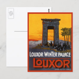 Cartão Postal viagens vintage, Louxor Winter Palace, Egito Áfric