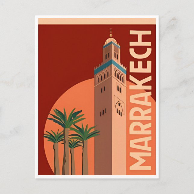 Cartão Postal Viagens vintage maroc maroc maroc Marrakech (Frente)