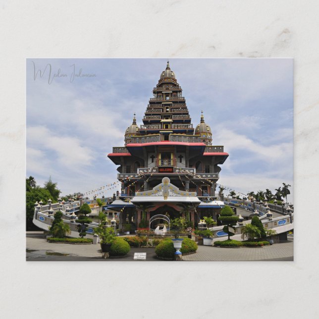 Cartão Postal viagens vintage Medan Indonesia Sumatra (Frente)