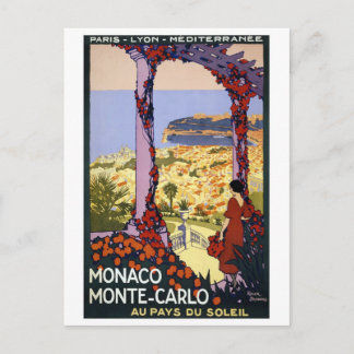 Cartão Postal Viagens vintage - Mônaco Monte-Carlo