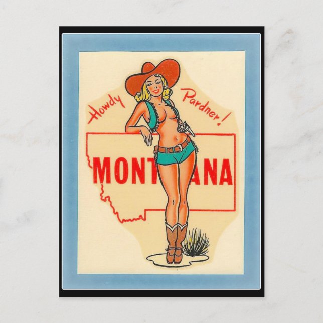 CARTÃO POSTAL VIAGENS VINTAGE MONTANA (Frente)