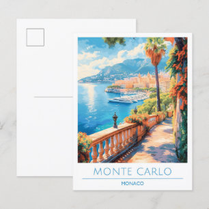Cartão Postal Viagens vintage Monte Carlo Mônaco