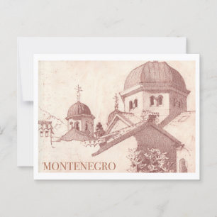 Cartão Postal Viagens vintage Montenegro