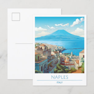 Cartão Postal Viagens vintage Nápoles Itália