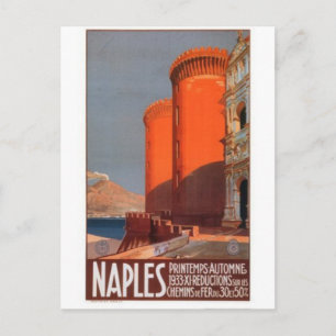 Cartão Postal Viagens vintage Nápoles, Roma -